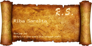 Riba Sarolta névjegykártya