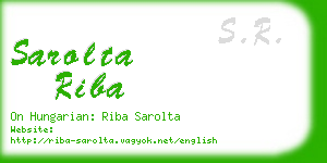 sarolta riba business card